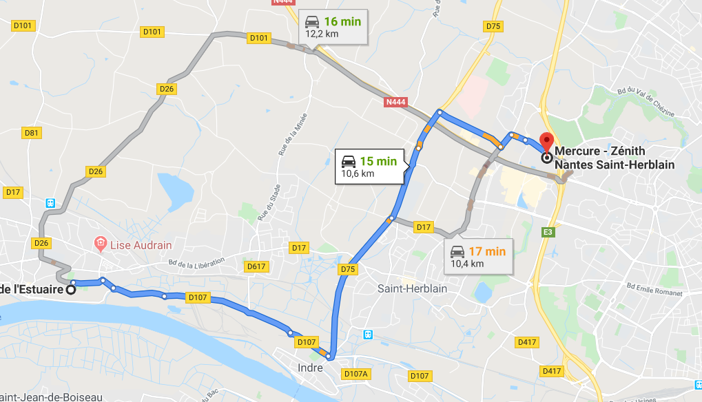 Plan acces hotel mercure